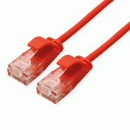 ROLINE GREEN Cordon Data Center UTP Cat.6A (Classe EA), LSOH, slim, rouge, 0,15 m ROLINE GREEN Cordon Data Center UTP Cat.6A (Classe EA), LSOH, slim, rouge, 0,15 m