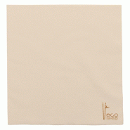 Serviette en fibre de bambou 25x25 cm beige - par 3600