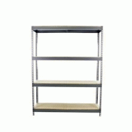 SimonRack Étagère Industrielle, 2000x1800x600 mm, 4 Niveaux en bois, Étagère Charge Lourde, Gris/Bois - Simonforte - métal 8435104975756 SimonRack Étagère Industrielle, 2000x1800x600 mm, 4 Niveaux en bois, Étagère Charge Lourde, Gris/Bois - Simonforte - métal 8435104975756