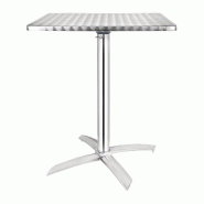 Table carrée à plateau basculant inox 600mm | Bolero - CG838