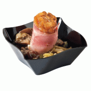 Verrine noire PS 15cl 9x9x3,5cm - par 600