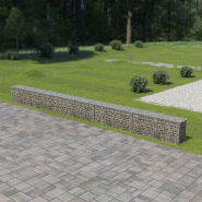 Vidaxl mur à gabion avec couvercles acier galvanisé 600 x 30 x 50 cm 143583