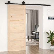 Vidaxl porte de grange 80x1,8x204,5 cm bois massif de pin 824613