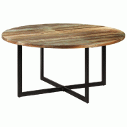 VidaXL Table à manger 150x75 cm Bois massif de récupération Modèle Sirius Scandinave - Bois massif 337074