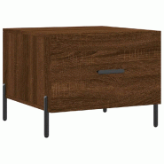 VidaXL Table basse Chêne marron 50x50x40 cm Bois d'ingénierie Modèle Flex Confort - 829426