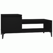 VidaXL Table basse Noir 100x50x45 cm Bois d'ingénierie Modèle Jardin Psi Plus - 821133
