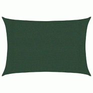 VidaXL Voile d'ombrage 160 g/m² Vert foncé 3x4,5 m PEHD Modèle Jardin Alpha - vert 311458