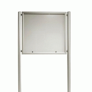 Vitrine d'extérieur sur pied cadre anodisé 16 x A4 - 2 serrures Vitrine d'extérieur sur pied cadre anodisé 16 x A4 - 2 serrures