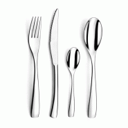Amefa Ménagère 24 pièces Adagio - Couverts inox 18/10 design harmonieux et discret - argenté inox 3546695850553
