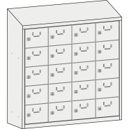 Casier de cantine suspendu - fixation murale - pour réfectoires et espaces déjeuner en entreprise_1