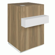 Comptoir Cage olivier repose sac blanc 1 tiroir 1 tablette 60x60/76x93cm