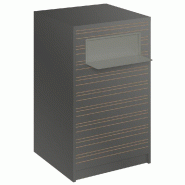 Comptoir Vertigo H T04 naturel solo L60cm 1 tabl.Couliss.2tabl.Amovibles grisalu