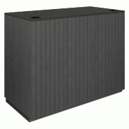 Comptoir Vertigo T03 avec tiroir MDF noir et noir 120x60x93cm