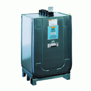 Cuve de stockage de carburant 750L - acier galvanisé et PEHD - avec rétention intégrée