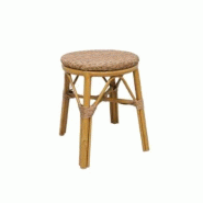 Emh Tabouret professionnel Tammy empilable – aluminium effet bois et effet rotin - TAMMYTABO46