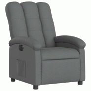 Fauteuil inclinable électrique Gris foncé Tissu Modèle Xerderora - 8721012165571