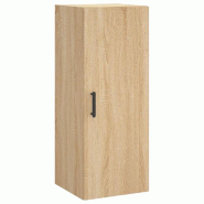 Helloshop26 - Armoire murale design pratique espace de rangement suspendue 34,5 x 34 x 90 cm en bois d'ingénierie chêne sonoma 02_0048666 - Bois mas