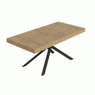 Itamoby Table Extensible Niket 180/440X90 Cm Chêne Naturel Avec Pieds Anthracite - marron multi-matériau VE0180440NIKE-QN