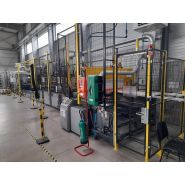 Ligne de pultrusion ROMEO - fibres textiles et techniques - 8 zones de chauffe, traction 6 tonnes, scie intégrée Ligne de pultrusion ROMEO - fibres textiles et techniques - 8 zones de chauffe, traction 6 tonnes, scie intégrée