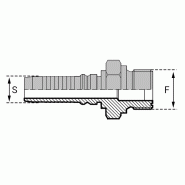 Mâle - AORFS-IN - Filetage UNF - Joint facial - 20 , 1"1/4 , 31.8 , 12 , 2.116