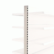 Montant S50 80x30mm hauteur 2210mm - Crème - Acier - Perforé 2 faces - Charge lourde