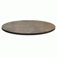 Plateau rond de table d'intérieur Tavola Ø110cm stratifié caldéra