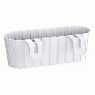 Prosperplast - Jardinière de balcon BOARDEE HOOK 4,9 L - 38,3x21,2x13 cm, blanche - blanc plastique ZA3255