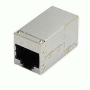 ROLINE Coupleur RJ-45 blindé, Cat.6A/Classe EA, argent ROLINE Coupleur RJ-45 blindé, Cat.6A/Classe EA, argent