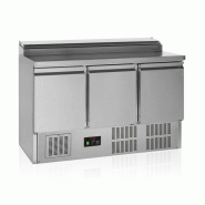 Saladette réfrigérée gn1/1 inox 3 portes +2/+10 °c - 1365x700x950 mm - PGSS435