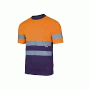 T shirt technique bicolore haute visibilité VELILLA orange|navy T.3XL Velilla - XXXL polyester 8434455388109 T shirt technique bicolore haute visibilité VELILLA orange|navy T.3XL Velilla - XXXL polyester 8434455388109
