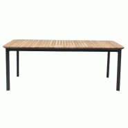 Table de jardin en aluminium et teck massif Piana Wilsa Garden - gris 3662556060005