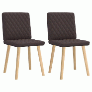 VidaXL Chaises à manger lot de 2 marron foncé tissu Modèle Urelia - 4101125