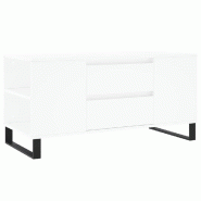 VidaXL Table basse blanc 102x44,5x50 cm bois d'ingénierie Modèle Atlas Concept - 831004