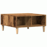 VidaXL Table basse vieux bois 60x60x30 cm bois d'ingénierie Modèle Cristal Élite - 856440