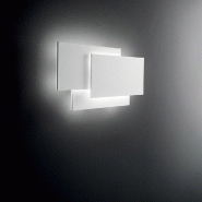 Applique murale LED 36 W 2880 lm 3000 K, série 6750, aluminium blanc, design moderne et géométrique pour éclairage intérieur - Perenz - blanc 675