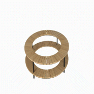 Brazen Table basse en acacia pour Brasero Plancha salon de jardin - 3701730500477