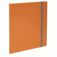 Cahier Iderama 17x22 192p./96 feuilles 90 g/m² brochées, élastique de fermeture, coloris orange, ligné - 3370440272150