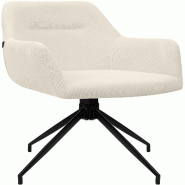 CLP Chaise de salle Ã  manger Merlinda en velours cÃ´telÃ© Cordon HBT: 85x58x60 cm CrÃ¨me - beige textile 328312