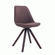 CLP Chaise de salle à manger Troyes Pivotante en Tissu Piètement Carré Marron - marron 151857503 CLP Chaise de salle à manger Troyes Pivotante en Tissu Piètement Carré Marron - marron 151857503