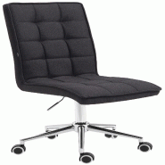 CLP Chaise de travail Peking V2 en tissu Noir - 304935