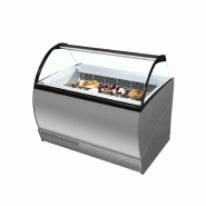 Congélateur vitré de glace ISABELLA 10LX (155 / 132 kg) Gris TEFCOLD