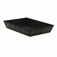 Corbeille carton rectangle "Signature" 27x20x5cm - par 48