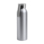 Gourde de sport en aluminium - 650 ml - Couvercle coloré et dragonne en silicone Gourde de sport en aluminium - 650 ml - Couvercle coloré et dragonne en silicone
