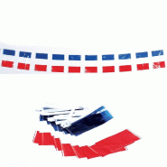 Guirlande de fanions France en plastique - L.4m - Pour évènements sportifs et nationaux