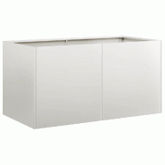 Helloshop26 - Jardinière moderne pour extérieur 80 x 40 x 40 cm design élégant stabilité accrue en acier inoxydable gris 02_0051461 - gris inox 3