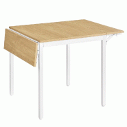Helloshop26 - Table de salle à manger pliable 78 x 120 x 76,2 cm table de cuisine extensible bureau pour 2 à 4 personnes 12_0007671 - 3000224208876_0