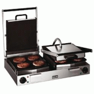 Lincat Double grill contact Panini en fonte émaillé lisse, 2250 W, 220 V - MONO - inox CD424