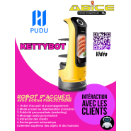 Robot d'accueil polyvalent avec écran publicitaire - KETTYBOT Robot d'accueil polyvalent avec écran publicitaire - KETTYBOT