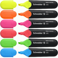 Schneider Surligneur Job étui de 6 couleurs assorties - 50-115096