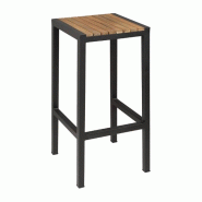 Tabourets de bar en acier et acacia (lot de 2) | Bolero - DS156_0